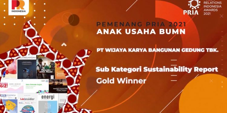 Sustainability Report WEGE Raih Gold  Winner di Ajang PRIA 2021