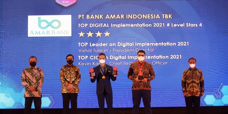 Amar Bank Mendapat Pengakuan atas Teknologi yang Membawa Perubahan Memenangkan 3 Kategori di TOP Digital Awards 2021 untuk Tingkat Kematangan TI