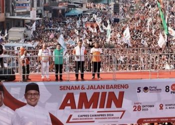 Ribuan Pendukung AMIN Tumpah Ruah di Depok, Lo Lo Lo Gak Bahaya Tah