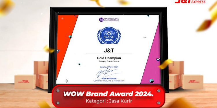 J&T Express Raih WOW Brand 2024 Pilihan Gen Z