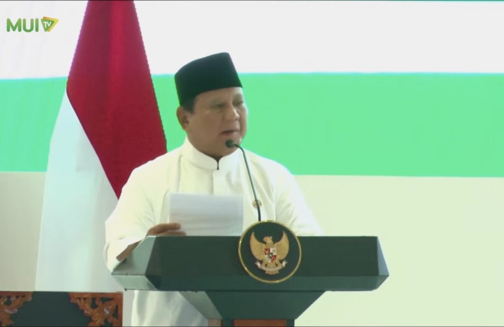 Prabowo Apresiasi MUI Atas Dukunganya Memimpin Indonesia