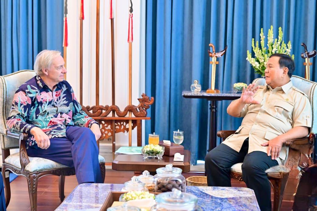 Presiden Prabowo Terima Tokoh Global Ray Dalio Bahas Ekonomi Indonesia