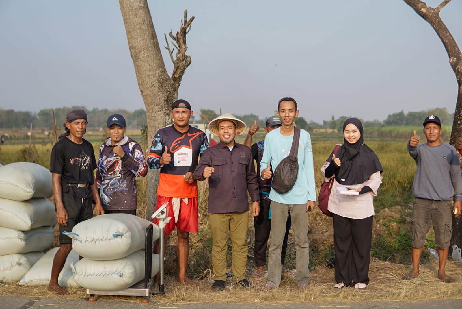Cek Harga Gabah langsung ke Sawah, Riyono Caping Dialog Dengan Petani dan Pedagang